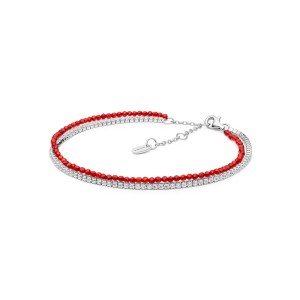 Bratara tennis cu coral rosu si cristale cu argint DiAmanti MS25260B-G (Argint 925‰ 2,5 g.) Bratara tennis cu coral rosu si cristale cu argint DiAmanti MS25260B-G (Argint 925‰ 2,5 g.)